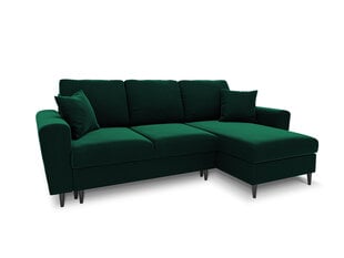 Universāls stūra dīvāns Micadoni Home Moghan, zaļš/melns цена и информация | Угловые диваны | 220.lv