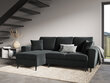 Universāls stūra dīvāns Micadoni Home Moghan, tumši pelēks/melns cena un informācija | Stūra dīvāni | 220.lv
