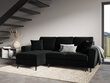 Universāls stūra dīvāns Micadoni Home Moghan, melns цена и информация | Stūra dīvāni | 220.lv