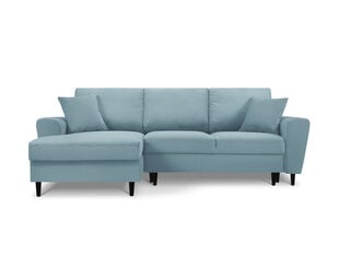 Stūra dīvāns Micadoni Home Moghan, gaiši zils cena un informācija | Stūra dīvāni | 220.lv