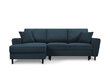 Stūra dīvāns Micadoni Home Moghan, tumši zils cena un informācija | Stūra dīvāni | 220.lv