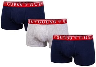 Мужские трусы Guess BRIAN BOXER 3 пары, темно-синие/серые U97G01JR003 HE90 39555 цена и информация | Мужские трусы | 220.lv