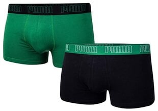 Мужские боксеры Puma BASIC TRUNK 2 пары, зеленые/черные 935015 04 39988 цена и информация | Мужские трусы | 220.lv