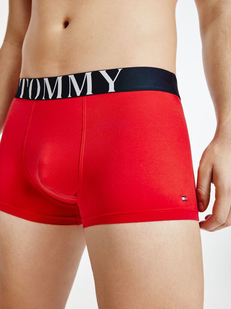 Vīriešu apakšbikses Tommy Hilfiger 1P Trunk, sarkanas UM0UM02340 XLG 42407 cena un informācija | Vīriešu apakšbikses | 220.lv