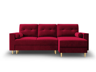 Universāls stūra dīvāns Micadoni Home Leona, sarkans/zelta krāsas cena un informācija | Stūra dīvāni | 220.lv