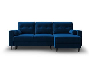 Universāls stūra dīvāns Micadoni Home Leona, zils/melns cena un informācija | Stūra dīvāni | 220.lv