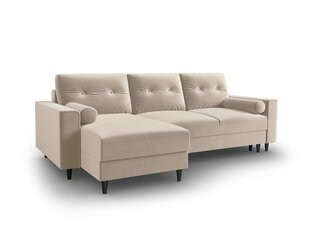 Universāls stūra dīvāns Micadoni Home Leona, smilškrāsas/melns cena un informācija | Stūra dīvāni | 220.lv