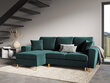Universāls stūra dīvāns Micadoni Home Moghan, gaiši zaļš/zelta krāsas cena un informācija | Stūra dīvāni | 220.lv