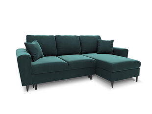 Universāls stūra dīvāns Micadoni Home Moghan, gaiši zaļš/melns cena un informācija | Stūra dīvāni | 220.lv