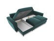 Universāls stūra dīvāns Micadoni Home Moghan, gaiši zaļš/melns cena un informācija | Stūra dīvāni | 220.lv