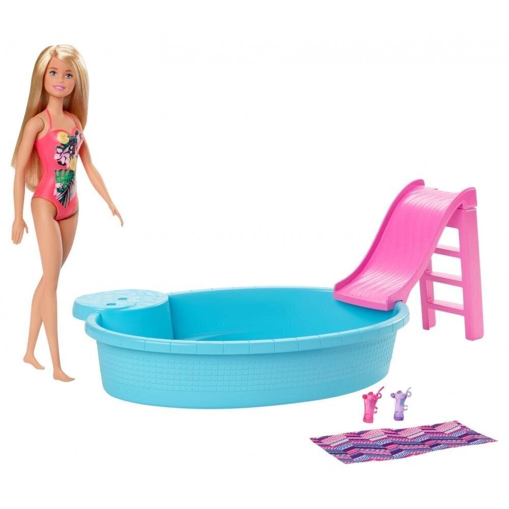 Lelles Barbie komplekts ar baseinu cena un informācija | Rotaļlietas meitenēm | 220.lv