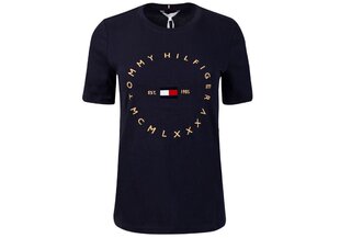 T-krekls sievietēm Tommy Hilfiger T-SHIRT REGULAR CIRCLE C-NK TEE SS NAVY WW0WW30103 DW5 29126 cena un informācija | T-krekli sievietēm | 220.lv