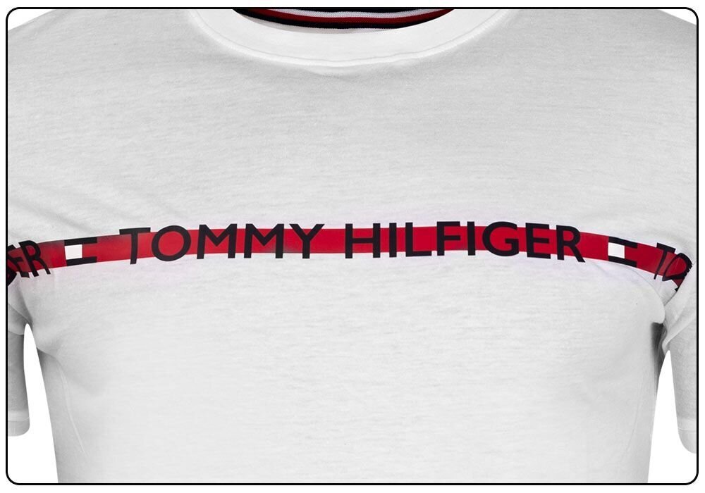 T-krekls vīriešiem Tommy Hilfiger CN SS TEE LOGO WHITE UM0UM01915 YBR 29079 cena un informācija | Vīriešu T-krekli | 220.lv