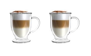Vialli Design latte krūze ar dubultstikla sieniņām Amo, 250 ml, 2 gab. cena un informācija | Glāzes, krūzes, karafes | 220.lv