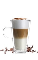Vialli Design latte krūze ar dubultstikla sieniņām Amo, 320 ml цена и информация | Стаканы, фужеры, кувшины | 220.lv