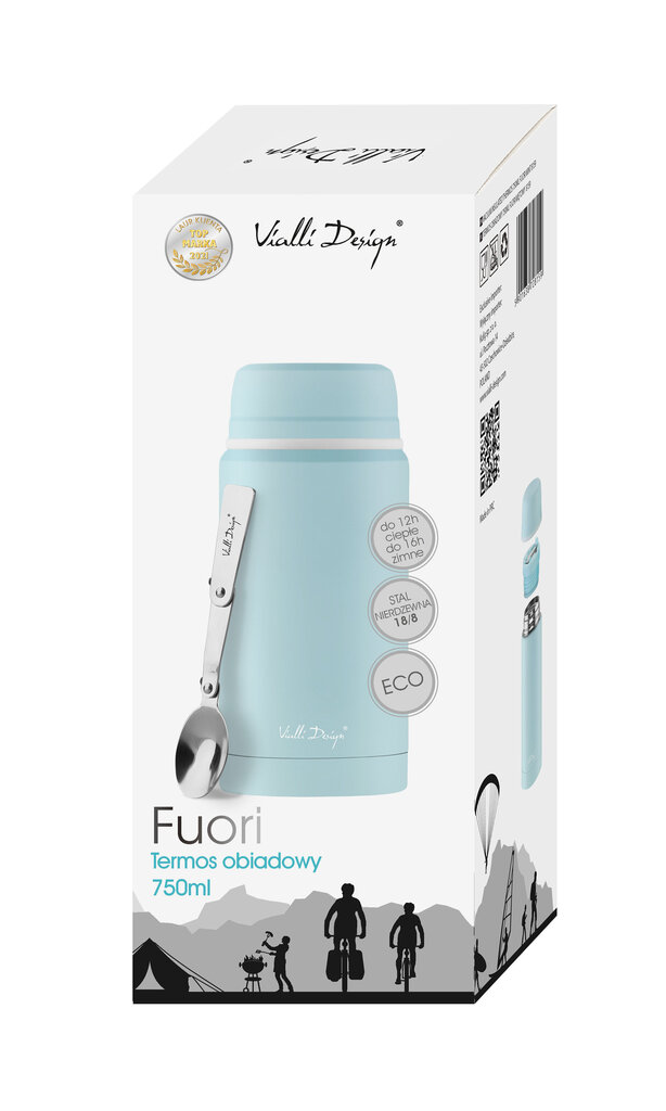 Vialli Design pusdienu termoss Fuori, 750 ml, piparmētru krāsas cena un informācija | Termosi, termokrūzes | 220.lv