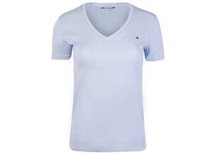 Женская футболка Tommy Hilfiger T-SHIRT SP SLIM SOLID V-NK TOP SS BLUE WW0WW30511 C10 29404 цена и информация | Женские футболки | 220.lv