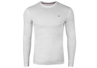 Vīriešu krekls ar garām piedurknēm Tommy Hilfiger TJM ORIGINAL RIB LONGSLEEVE TEE WHITE DM0DM04409 100 28579 цена и информация | Мужские футболки | 220.lv