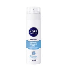 Гель для бритья Men Sensitive Cool Nivea 0% спирта (200 мл) цена и информация | Косметика и средства для бритья | 220.lv