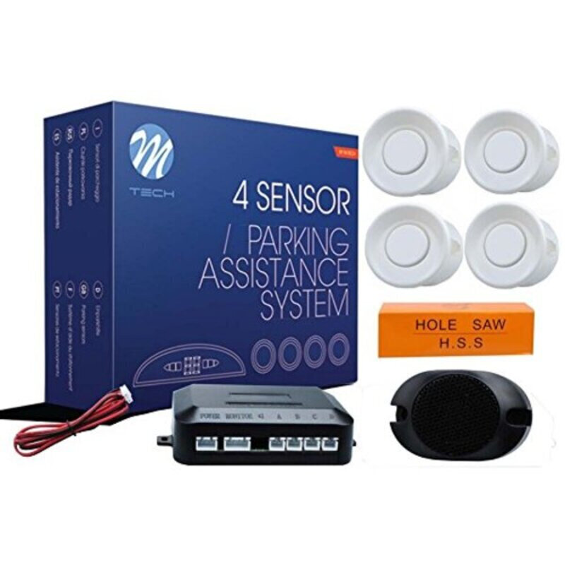 Autostāvvietas sensors M-Tech CP7W 0,3 - 3 m Balts 4 pcs cena un informācija | Auto piederumi | 220.lv