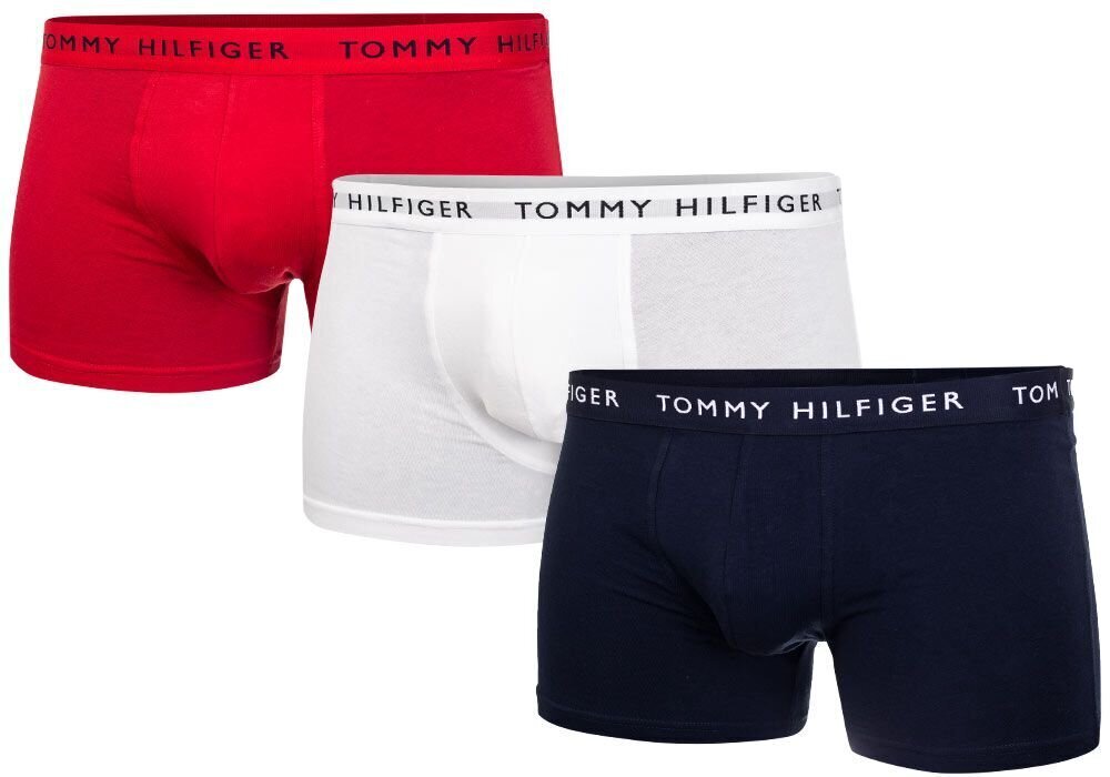 Bokseršorti vīriešiem Tommy Hilfiger, 3 pāri WHITE/RED/NAVY UM0UM02203 0WS 29194 цена и информация | Vīriešu apakšbikses | 220.lv