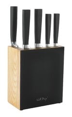 Vialli Design nažu komplekts Fino, 5 daļu, melns цена и информация | Ножи и аксессуары для них | 220.lv