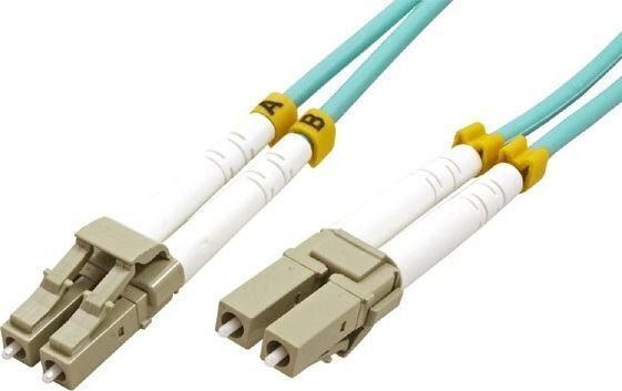 Patchcord Multi mode (50/125), LC-LC/15m cena un informācija | Kabeļi un vadi | 220.lv