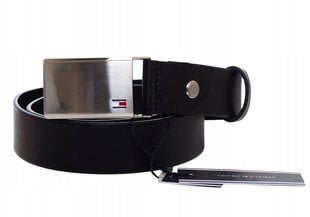 Мужской ремень TOMMY HILFIGER PLAQUE BELT ADJ 3,5 см, черный AM0AM01995 002 41627 цена и информация | Мужские ремни | 220.lv