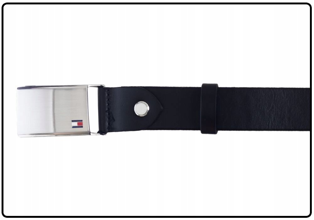 Josta vīriešiem Tommy Hilfiger PLAQUE BELT ADJ 3,5 cm, melna AM0AM01995 002 41627 cena un informācija | Vīriešu jostas | 220.lv