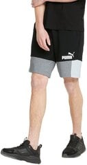 Puma Sporta Tērpi Ess+ Block Shorts Black White Grey 847429 01 847429 01/L cena un informācija | Sporta apģērbs vīriešiem | 220.lv