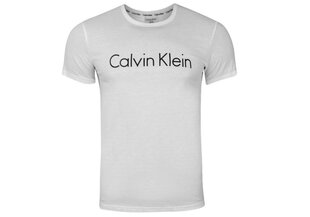 Vīriešu T krekls Calvin Klein SS/S CREW NECK BALTS NM1129E 100 30300 cena un informācija | Vīriešu T-krekli | 220.lv