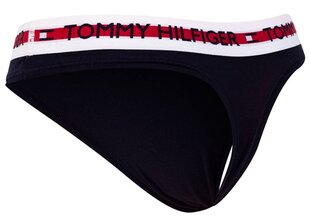 Sieviešu stringbiksītes Tommy Hilfiger THONG TUMŠI ZILAS UW0UW02458 DW5 30119 cena un informācija | Sieviešu biksītes | 220.lv