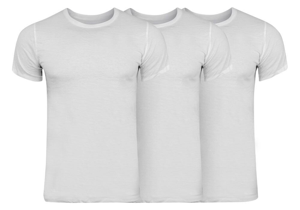 Vīriešu T krekls Calvin Klein, 3 gab. T-SHIRT S/S CREW NECK 3PK BALTS NB4011E 100 29833 cena un informācija | Vīriešu T-krekli | 220.lv