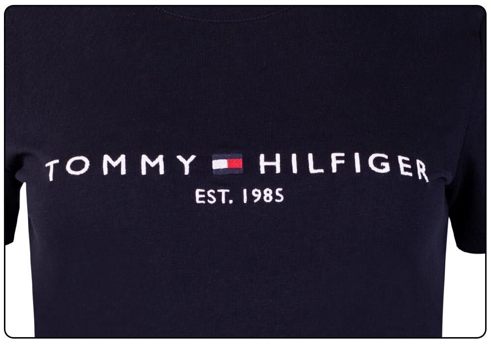Sieviešu T krekls Tommy Hilfiger T-SHIRT HERITAGE HILFIGER C-NK REG TEE TUMŠI ZILS WW0WW31999 DW5 30479 цена и информация | T-krekli sievietēm | 220.lv