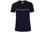 Sieviešu T krekls Tommy Hilfiger T-SHIRT HERITAGE HILFIGER C-NK REG TEE TUMŠI ZILS WW0WW31999 DW5 30479