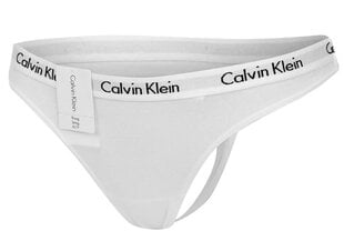 Sieviešu apakšbikses Calvin Klein THONG BALTAS D1617E 100 30236 cena un informācija | Sieviešu biksītes | 220.lv