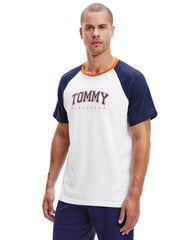 Мужская футболка TOMMY HILFIGER T-SHIRT CN SS TEE LOGO, белая UM0UM02351 DY4 40798 цена и информация | Мужские футболки | 220.lv