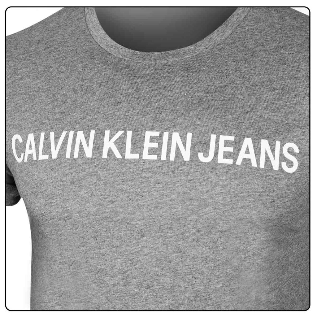 T-krekls vīriešiem Calvin Klein CORE INSTITUTIONAL, pelēks J30J307855 039 42034 cena un informācija | Vīriešu T-krekli | 220.lv