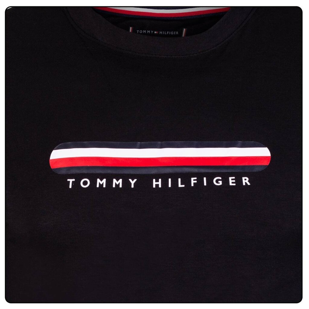 Vīriešu T-krekls Tommy Hilfiger T-SHIRT CN SS TEE, melns UM0UM02348 BDS 42070 cena un informācija | Vīriešu T-krekli | 220.lv