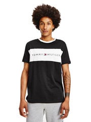 Мужская футболка TOMMY HILFIGER T-SHIRT CN SS TEE LOGO FLAG, черная UM0UM01170 DYE 42432 цена и информация | Мужские футболки | 220.lv