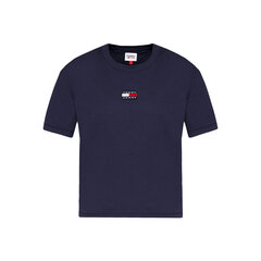 Женская футболка Tommy Hilfiger TJW TOMMY CENTER BADGE TEE, темно-синяя DW0DW10404 C87 43243 цена и информация | Женские футболки | 220.lv