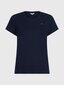 Sieviešu T-krekls Tommy Hilfiger SLIM ROUND-NK TOP SS, tumši zils, WW0WW27945 DW5 43896 цена и информация | T-krekli sievietēm | 220.lv