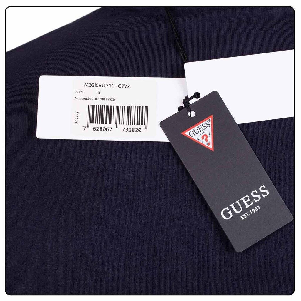 Vīriešu T-krekls Guess T-SHIRT RUSTY CN SS TEE NAVY M2GI08J1311 G7V2 43642 cena un informācija | Vīriešu T-krekli | 220.lv