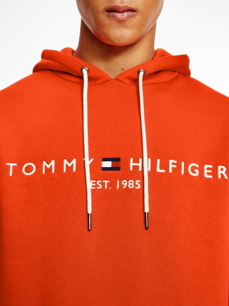 Sporta džemperis vīriešiem Tommy Hilfiger TOMMY LOGO HOODY ORANGE MW0MW11599 SO1 40749 cena un informācija | Vīriešu džemperi | 220.lv