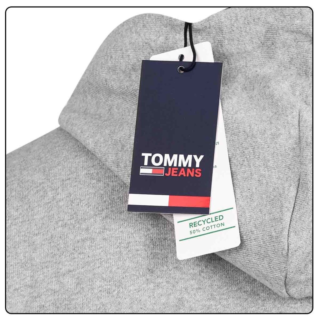 Sporta džemperis vīriešiem Tommy Hilfiger TJM STRAIGHT HOODIE, pelēks DM0DM11632 P01 41649 cena un informācija | Vīriešu džemperi | 220.lv