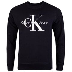 Sporta džemperis vīriešiem Calvin Klein CORE MONOGRAM CREWNE, melns J30J320933 BEH 42019 cena un informācija | Vīriešu jakas | 220.lv