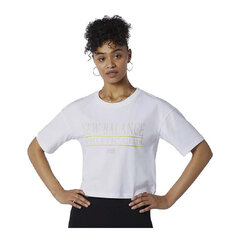 Sieviešu Krekls ar Īsām Piedurknēm New Balance Essentials Athletic Club Boxy Balts S6419519 cena un informācija | Sporta apģērbs sievietēm | 220.lv