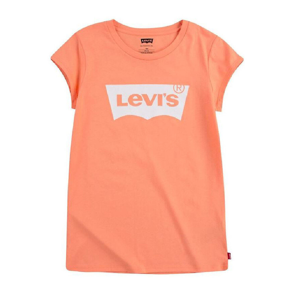 Meiteņu Krekls ar Īsām Piedurknēm Levi's Batwing Oranžs Laša krāsas S6424541 cena un informācija | Krekli, bodiji, blūzes meitenēm | 220.lv