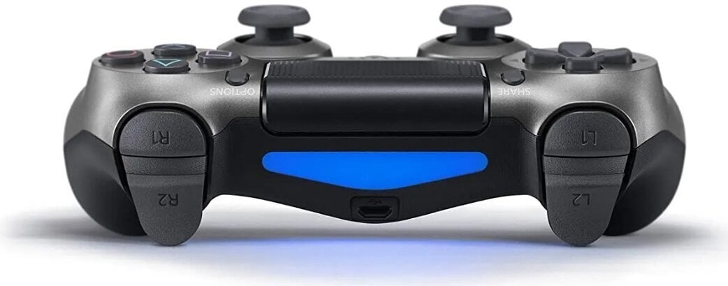 Bezvadu spēļu tālvadības pults priekš PS4/PS5/Android/iOS,PC, Games World PS4 Doubleshock 4 V2, pelēka ( Steel Black) cena un informācija | Spēļu kontrolieri | 220.lv