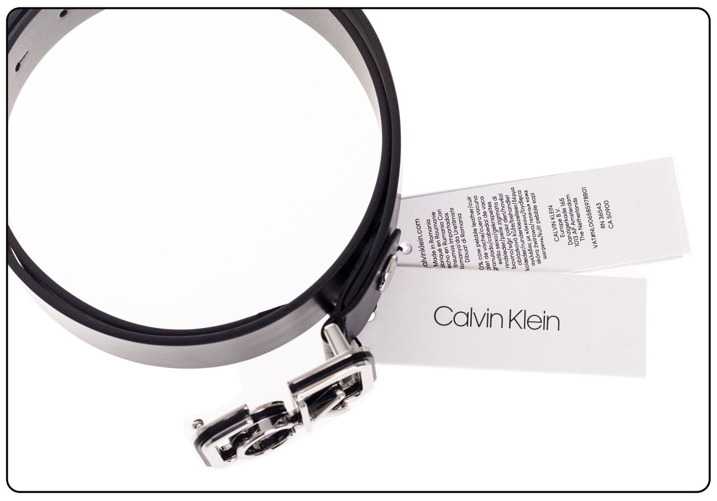 Sieviešu bikšu siksna Calvin Klein ADJ, fiksēta sprādze, 30 mm, melna, K60K607327 BAX 18296 cena un informācija | Sieviešu jostas | 220.lv